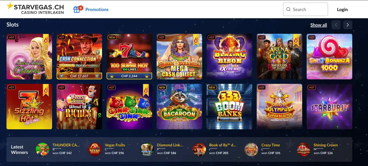 Tragaperras del casino StarVegas